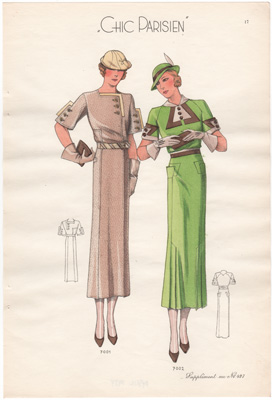 chic parisien fashion illustration 1934